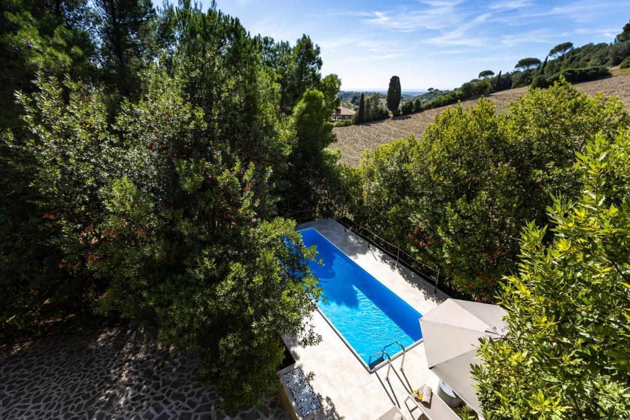 Villa Cesarina Amazing Villa With Private Pool In The Tuscan Hills Casale Marittimo Bagian luar foto